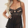 Milla Babydoll Set -Lingerie Shop ST 11341 BLACK F 2022JAN42771