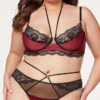 Plus Size Opulent Satin And Lace Bra Set 1 Plus Size Opulent Satin And Lace Bra Set -Lingerie Shop ST 11481X WINEBLACK F 2023MAY