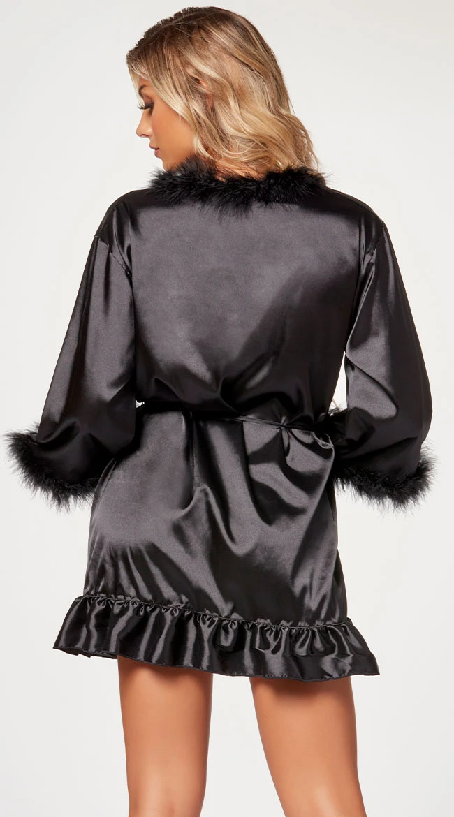 Fuzzy Silk Short Robe 4 Fuzzy Silk Short Robe - Image 2