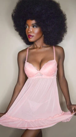 Yandy Ready For It Rose Tan Babydoll Set -Lingerie Shop YB 517916 RSE X110950 brittanysmason