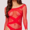 Yandy Radiant Lover Crotchless Teddy 2 Yandy Radiant Lover Crotchless Teddy -Lingerie Shop YFC YNDY 0032 FISHNET LONGSLEEVE BODYSUIT RED 0084202