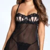 Yandy Floral Cage Chemise Set -Lingerie Shop YO 72 11595 BLACK 1 YANDY PS05062021