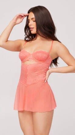 Yandy Sweet As Can Peach Babydoll Set