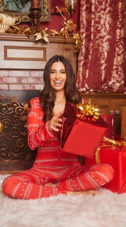 Yandy For Real Doe Onesie 24 Yandy For Real Doe Onesie -Lingerie Shop YR E7204 HOLIDAY ONESIE LOUNGE RED 0232