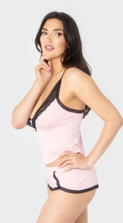 Yandy Sweet Dreams Pajama Set -Lingerie Shop YSM PL YA10608 PINK BLACK 04 YANDY PS03302022