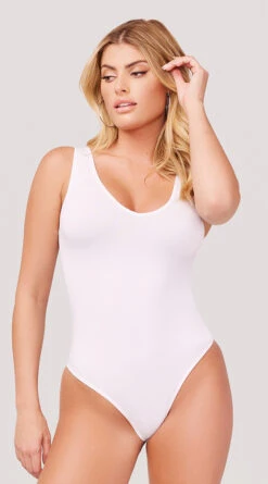 Basic Tank Top Bodysuit 32 Basic Tank Top Bodysuit -Lingerie Shop YT BS1013 V NECK BASIC TANK TOP BODYSUIT 1637 WEBSIZE